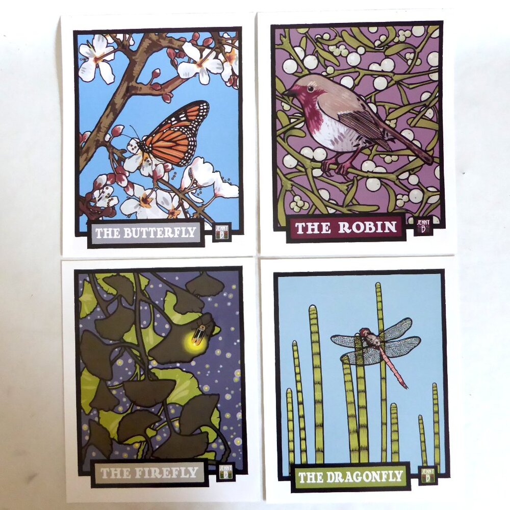 8” x 10” AMERICAN BUNGALOW ARTS & CRAFTS MOVEMENT JENNY BARNISH ART PRINT SET